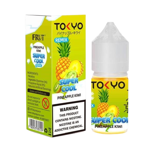 Tokyo Super Cool Series Pineapple Kiwi 30ml by Tokyo – buy vape e-liquid at Smokes Hub Pakistan