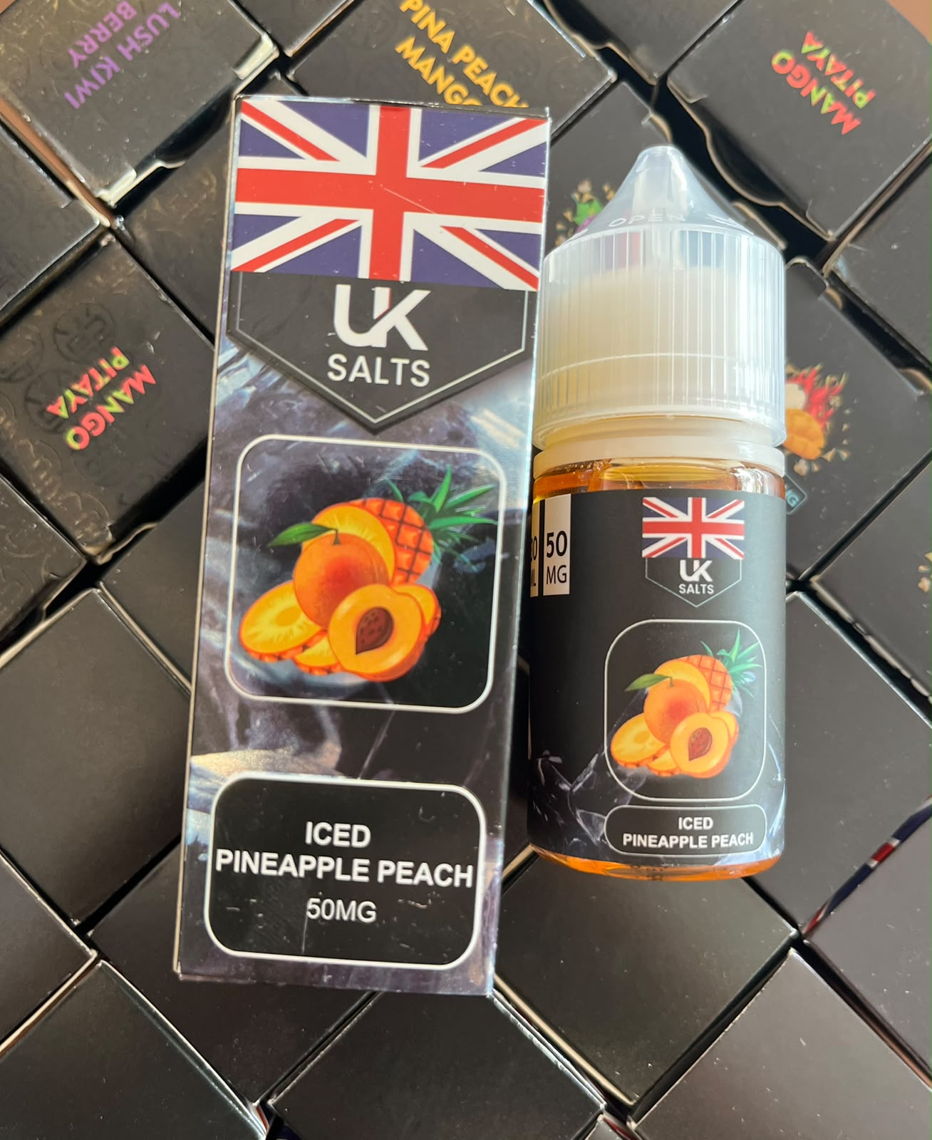 UK Salt Pineapple Peach Ice Nic Salt 30ml - vape flavour, price in Pakistan, Smokes Hub