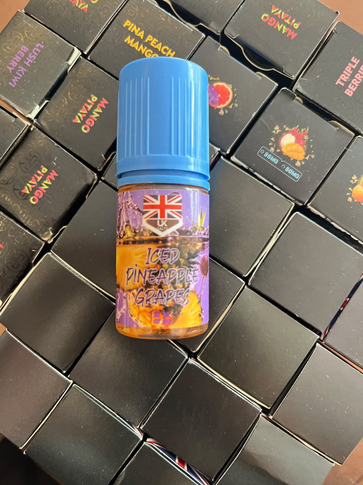 UK Salt Pineapple Grapes Ice Nic Salt 30ml - vape flavour, price in Pakistan, Smokes Hub