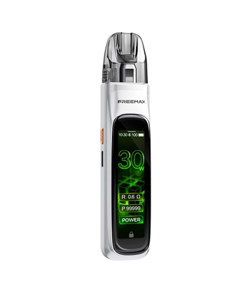 Freemax Cubic Rexa Pro Pod Kit in White, pen-style refillable pod kit