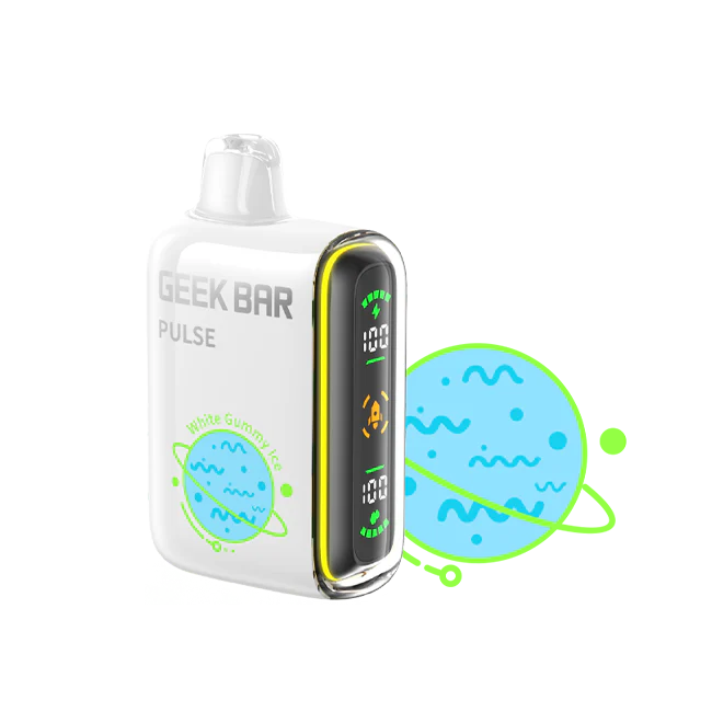 Geek Bar Pulse 15000 White Gummy Ice – dual mesh coil disposable vape buy Pakistan