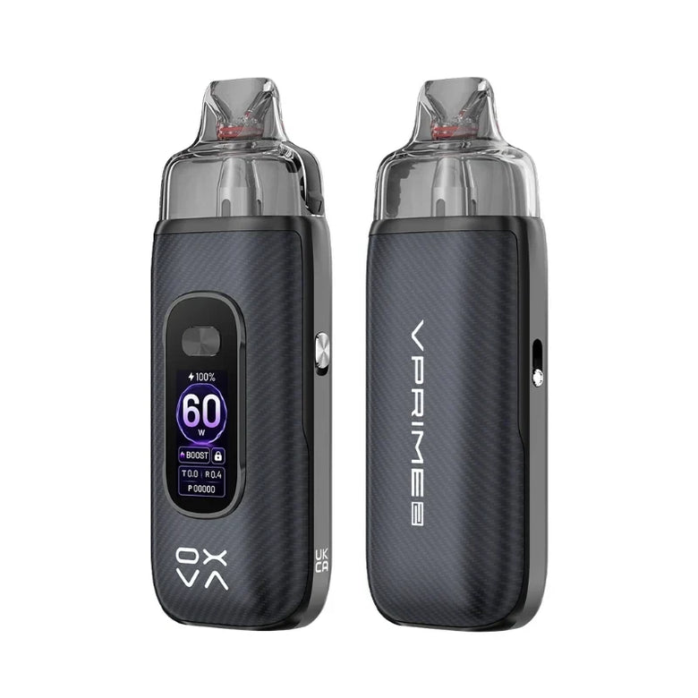 OXVA VPrime 2 Pod Kit in Carbon Black - 60W dual-mesh refillable vape available in Pakistan at Smokes Hub