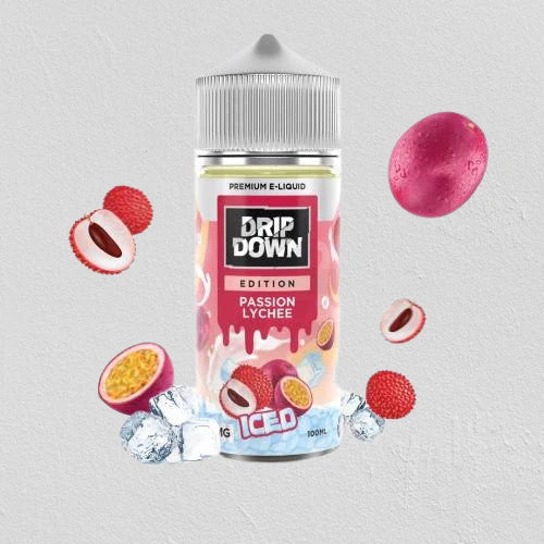 Drip Down Passion Lychee Ice 100ml Free Base E-Liquid - price in Pakistan, Smokes Hub