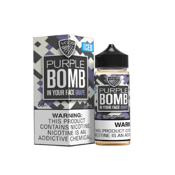 VGOD Iced Purple Bomb 60ml – Concord grape candy ice freebase e-liquid Pakistan