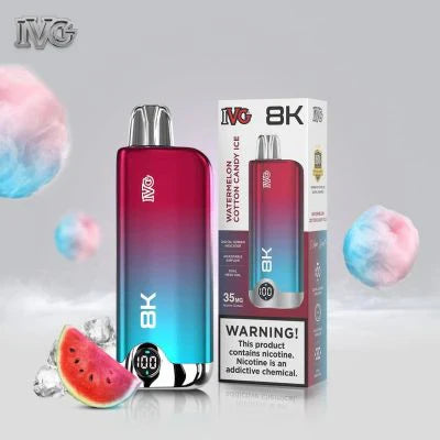 IVG Watermelon Cotton Candy Ice 8000 Puffs Disposable Vape - price in Pakistan, Smokes Hub